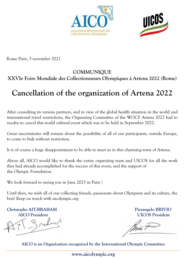 2022 WOCF cancellation letter